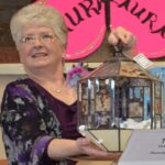 Laura with Staff Gift - Glass & Puddingstone Hanging Planter