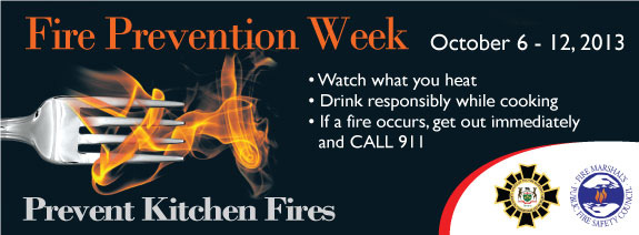 Fire Prevention Week October 6-12'13:  Prevent Kitchen Fires