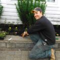 Planting flowers at municipal office