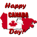 map of Canada in flag colours