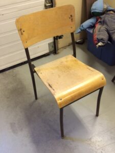 six wooden stacking chairs without arms 1 of 1