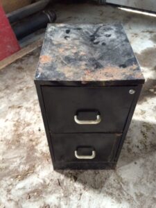 2-drawer metal filing cabinet 1 of 1