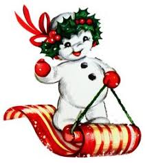 Christmas Snowman on Sled