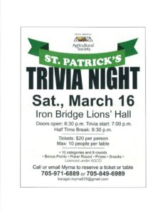 IB Ag Society's St Patrick's Trivia Night