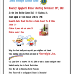 Monthly Spaghetti Dinner starting November 24th, 2021 At the Iron Bridge Lions Hall -10 Clarissa St. Doors open at 4:30 Dinner 5PM to 7PM Spaghetti, Garlic Bread, Cole Slaw or Salad, Dessert Tea & Coffee - Adults $10 Children 9 years old and under $5 Children under 5 free, Bring the whole family, catch up with your neighbors and friends while enjoying some great food and music by Nostalgia Live Call Lion Cleve to reserve 705 843 2208 or take a chance and just come! Limited seating due to Covid. Restrictions Note: We will be following Covid Protocols Note: There will be no Spaghetti Dinner in December!